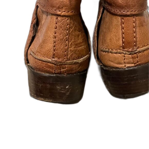 Sam Edelman Presley Riding Textured Wrinkled Leather Western Boot Size 8 - Picture 6 of 10